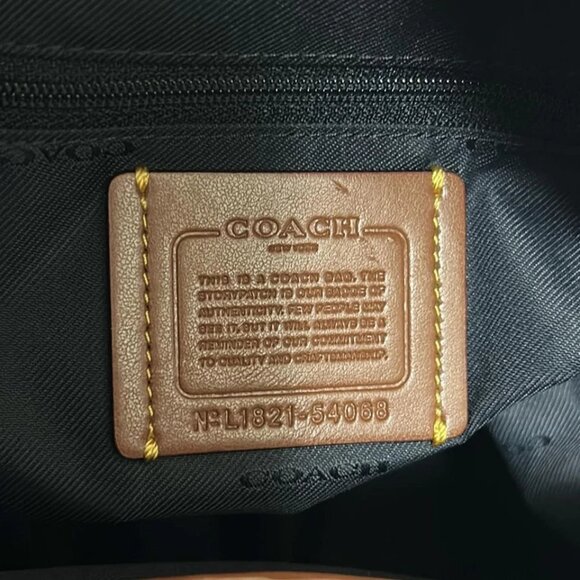 COACH - Navy Light Blue Multi Denim Leather Backpack 191-080625 - Picture 8 of 8